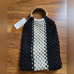 Black and White Hoop Bag